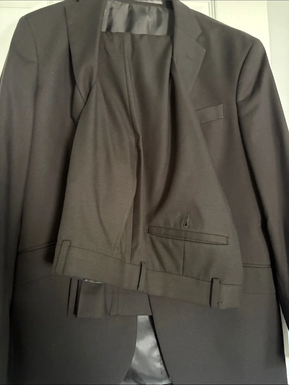 Kenneth Cole Men's Black Two-Button Suit Jacket